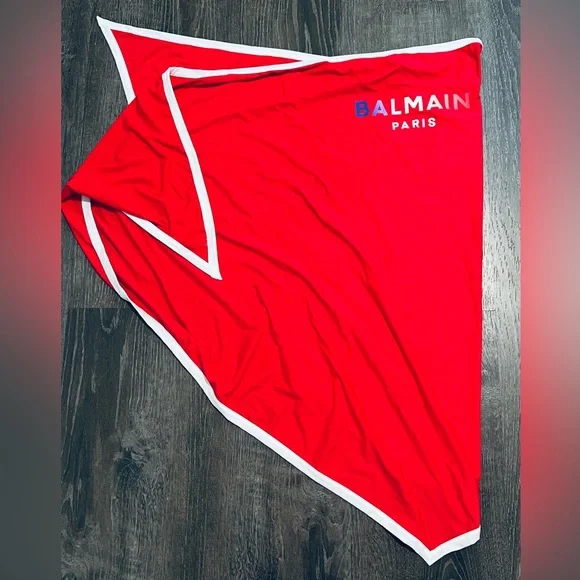 BALMAIN**Swim Coverup Red Pareo***One Size***$540 - Picture 4 of 4
